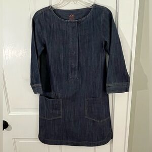 Joe Fresh Denim Chambray Dress Women’s XS Contemporary Minimalist Casual Modest